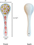 heart & home Ceramic Spoon Set of 6, Colorful Deep Round Soup Spoons, Ceramic Serving Spoons, 6.5'' Inches