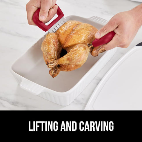 Gorilla Grip Oversized Stainless Steel Meat Shredder Claws for Shredding Chicken, Pulled Pork, and Meats