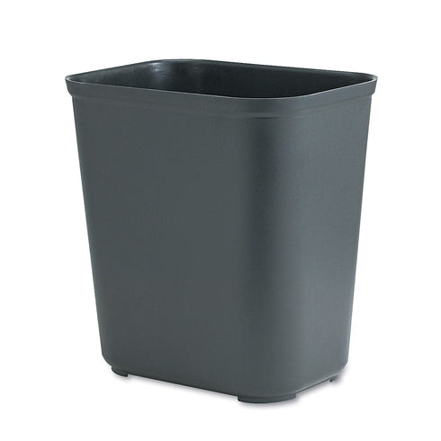 Rubbermaid Commercial Products Fire Resistant Wastebasket, 7GAL/28 QT, Black