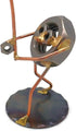 Fishing Nut Collectible Handmade Metal Art Figurine, Desk Accessories, Home Office Décor
