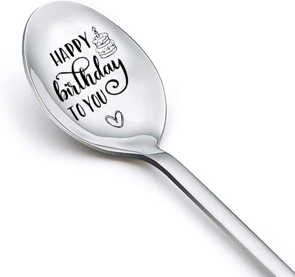 Birthday Spoon Gifts for Women Men, Happy Birthday To You Spoons for Best Friend Daughter Son