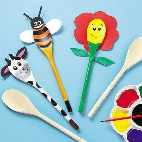Kitchen Wooden Spoons - Mixing Baking Serving Utensils, 12 In - 12 Pack