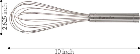 Prepworks by Progressive 10" Balloon Whisk - Handheld Steel Wire Whisk for Blending, Whisking, Beating, and Stirring