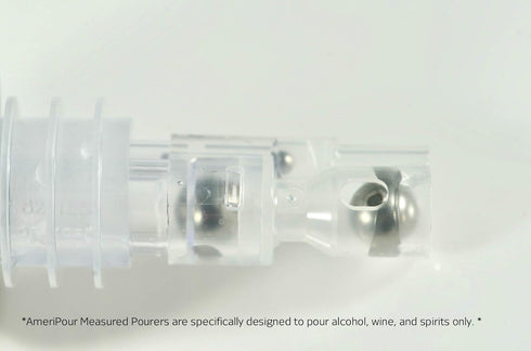 Measured Pourer - Liquor Bottle Pourers, Collared (3pk) Made in USA, 1oz (30ml) - Perfect Pour Everytime