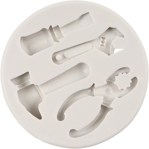 Hand Tools Silicone Mold, Construction Tools Chocolate Fondant Molds for Cake Decoration and Crafts