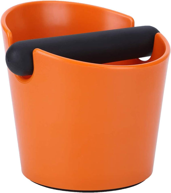 Coffee Knock Box - Portable Household Non Slip ABS Coffee Grind Dump Bin for Coffee Shop, Orange