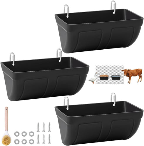 CENCODE Hanging Chicken Feeder Trough and Goat Feeder, Sheep Deer Poultry Dogs Deers