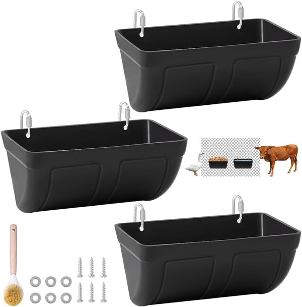 CENCODE Hanging Chicken Feeder Trough and Goat Feeder, Sheep Deer Poultry Dogs Deers