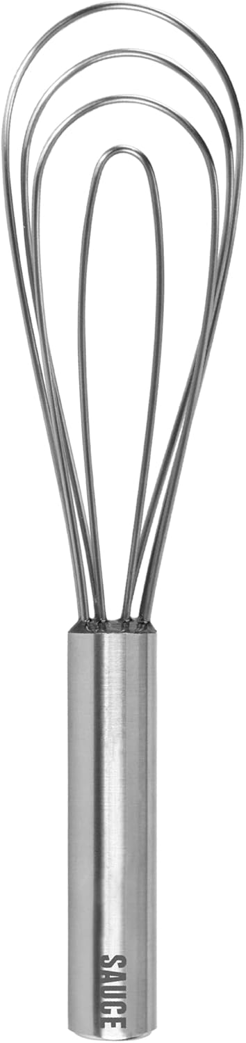 Stainless Steel Sauce Whisk, 10" - Kitchen Classic Whisk for Cooking, Mixing, Stirring, Dishwasher Safe