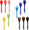 12 Color Porcelain Egg Spoons, 5 Inch Ceramic Spoons for Coffee, Dessert, Yogurt, Milky Tea
