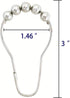 Shower Curtain Hooks Rings, 12PCS Chrome Stainless Steel Rust Resistant for Bathroom Decorations