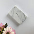 Natural Smooth Real Marble Soap Dish, Facial Sponge Holder with Draining Hole, White Carrara