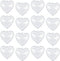Jangostor 20 Packs Clear Heart Ornaments Balls for DIY Valentine Decorations, 6.5CM Plastic Fillable Baubles