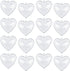 Jangostor 20 Packs Clear Heart Ornaments Balls for DIY Valentine Decorations, 6.5CM Plastic Fillable Baubles