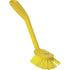 Vikan Yellow Dish Brush, Scraping Edge, Medium, 11", PP/PBT