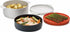 Joseph Joseph M-Cuisine 4-Piece Stackable Cooking Set, 2 Liter Cooking Pot, Steamer, Griddle, and Lid in Orange/Beige