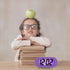 Plumeet Kids Alarm Clock, Large Digital LCD Travel Alarm Clocks with Snooze and Night Light, Best Gift for Kids, Purple