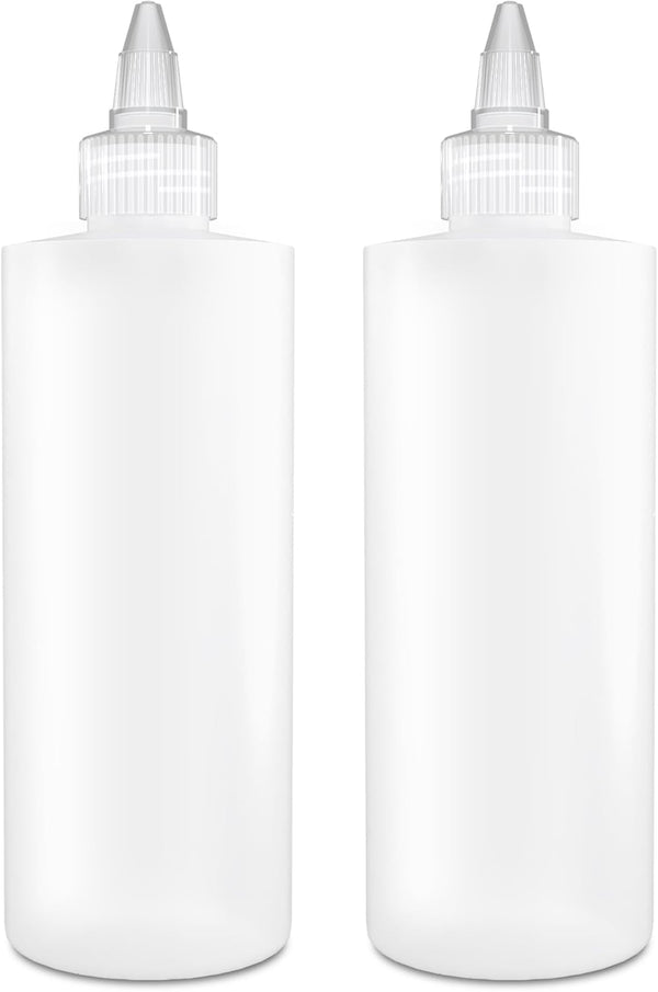 BRIGHTFROM Condiment Squeeze Bottles, 8 OZ Empty Squirt Bottle with Clear Twist
