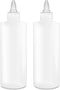 BRIGHTFROM Condiment Squeeze Bottles, 8 OZ Empty Squirt Bottle with Clear Twist