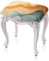 Bar Stool Seat Covers - Pastel Amber Colors, Rectangle 2 Pack Stretchy