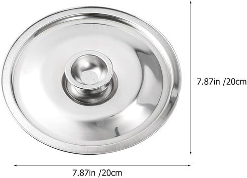 Stainless Steel 12 Inch Pan Lid, Dome Cover for Fry Pan, Spices Pots, Condiment Jar Cover