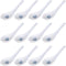 JapanBargain Set of 12 Asian Japanese Chinese Wonton Soba Rice Pho Ramen Noodle Soup Spoons, White/Blue