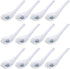 JapanBargain Set of 12 Asian Japanese Chinese Wonton Soba Rice Pho Ramen Noodle Soup Spoons, White/Blue