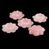 Carved Rose Quartz Gemstone Lotus Flower Crystal Ball Stand