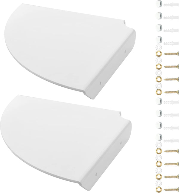 Cosmos 2 Pcs Acrylic Wall Mount Floating Corner Shelves Quarter Round Shower Shelf