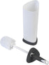 2-Piece, Clorox Covered Toilet Brush and Caddy with Splash Guard & Non-Skid Base, White