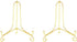 Artliving 2 Pack 4" Gold Iron Display Stand, Small Easel Plate Holder for Photos, Cards, Cookies, Decorative Plates