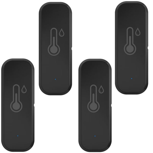 Wifi Temperature and Humidity Sensor, Compatible with Alexa and Google Home, No Hub Required, 4-Pack (No Battery)