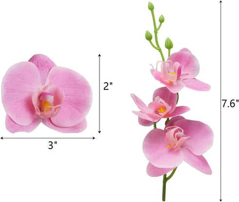 ARDUX 12 Pieces Artificial Flowers for Floating Candles, Mini Artificial Orchid Flower Vase Fillers for Wedding Dining