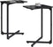 NEFROM C-Shaped End Tables, Sofa TV Trays Set of 2, Small Couch Side