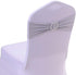 Tvoip 10PCS Chair Cover Stretch Band with Buckle Slider Sashes for Wedding Banquet Decoration, Gray