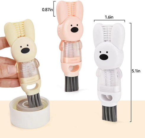 4 in 1 Cup Lid Cleaning Brush, New Crevice Cleaning Brush, Multifunction Bottle Brush, Portable Gap Cleaner (3pcs)