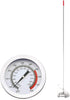 Lightbeam 16" Long Stem Deep Fry Thermometer with Clamp, Instant Read Dial for Deep Fry, Grill, Turkey
