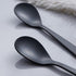 Matte Black Demitasse Espresso Coffee Spoons, Stainless Steel Mini Teaspoons, Set of 6