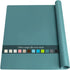 Extra Large Silicone Countertop Mat, Nonslip Heat Resistant Kitchen Table Protector, Dark Green for Crafts and Pastry