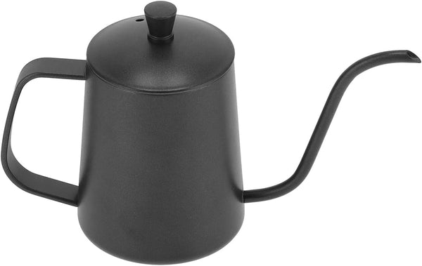 350ml Gooseneck Coffee Kettle - 304 Stainless Steel Tea Kettle for Stovetop, Long Spout, Black