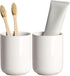 Gaolinci 2 Pcs Simple Solid Color Ceramic Mouthwash Cups, Bathroom Brushing Cup, 8