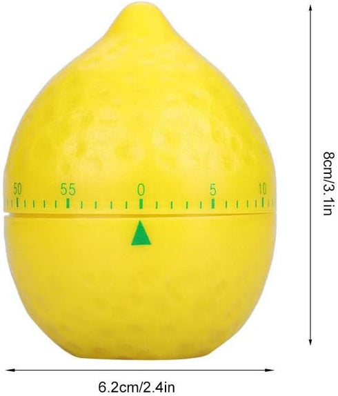 Jadeshay Lemon Shape Mechanical Kitchen Timer, Manual Counters Cooking Timing Tool