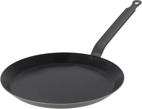 De Buyer Blue Carbon Steel Crepe & Tortilla Pan, 7” Diameter, Made in France