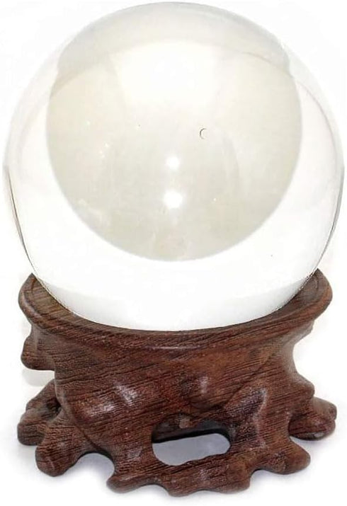 Elegant Rosewood Crystal Display Stand for Decorative Balls