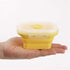 Collapsible Silicone Food Storage Container, Portion Control with Clip-on Lid, Pack of 4