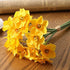 Tinsow 15.8 Inches Artificial Daffodil Flowers, Fake Silk Flower Arrangement for Home Wedding Decor (Yellow, 12)