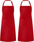 Syntus 2 Pack Adjustable Bib Apron, Waterdrop Resistant with 2 Pockets for Cooking Kitchen