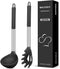 Silicone Pasta Fork and Soup Ladle Set, Non-Stick BPA Free Heat-Resistant Kitchen Utensils for Cooking