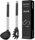 Silicone Pasta Fork and Soup Ladle Set, Non-Stick BPA Free Heat-Resistant Kitchen Utensils for Cooking