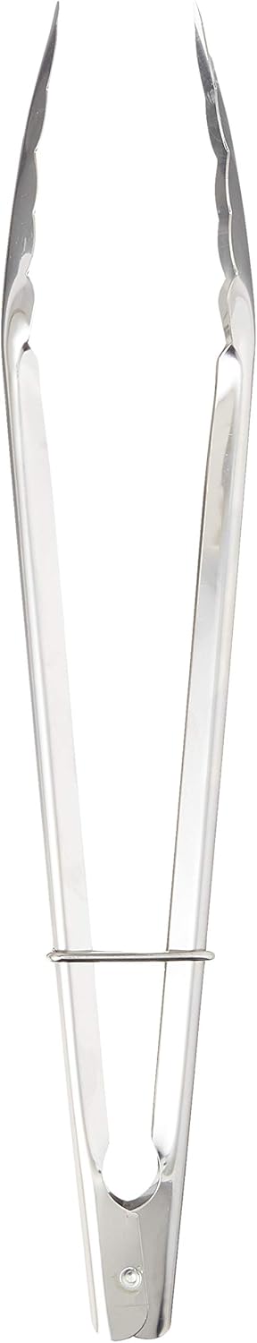 Chef Craft Set of 2 Stainless Steel Clam Shell Food Service Tongs, 9" & 12", Dishwasher Safe, Silver